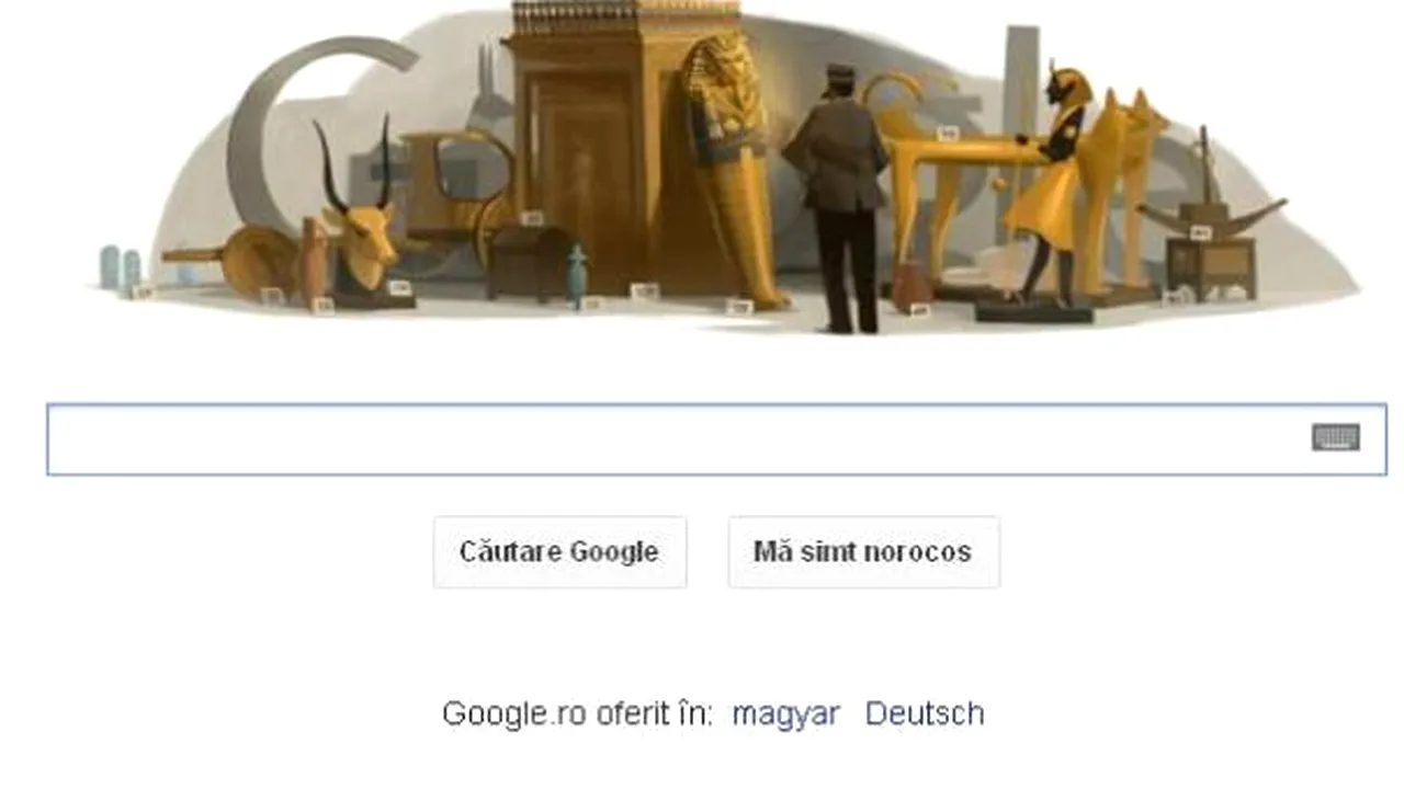 HOWARD CARTER, cel mai cunoscut egiptolog, omagiat de Google