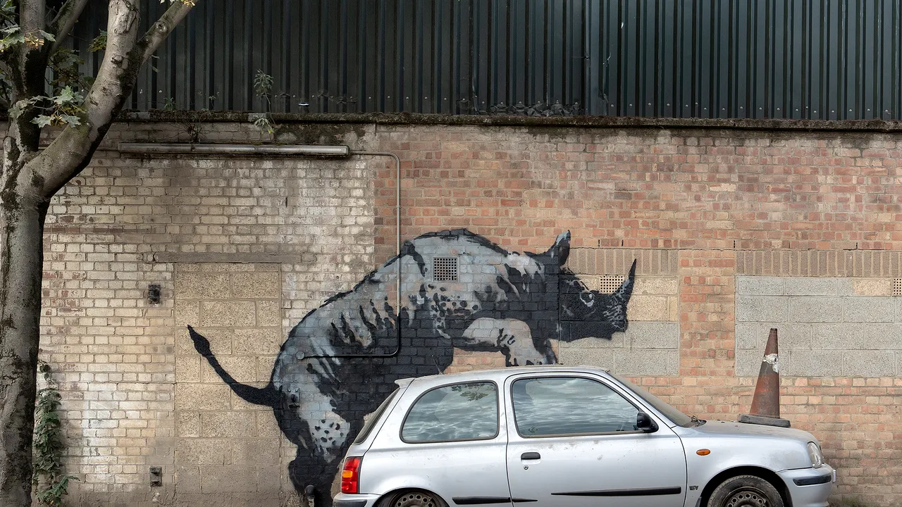 Încă o pictură a lui Banksy a apărut în Londra. Este a opta din ultimele opt zile