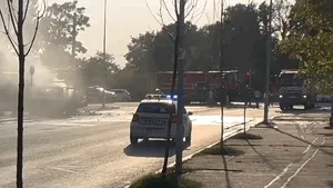 Incendiu în zona ansamblului rezidențial Doi Cocoși din Capitală