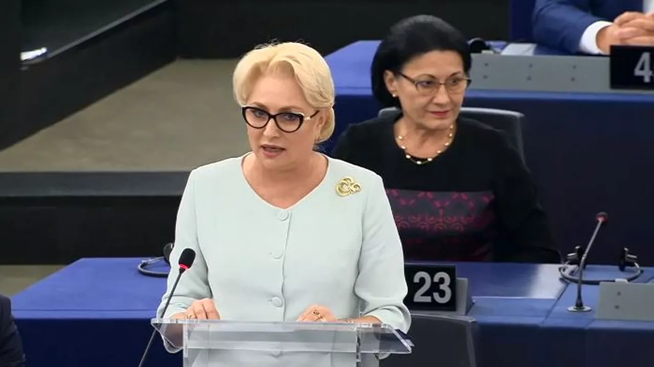Viorica Dăncilă, la Parlamentul European: România a confirmat statutul de membru cu drepturi depline, ceea ce arată legitimitatea aspiraţiei noastre de a încheia MCV | VIDEO