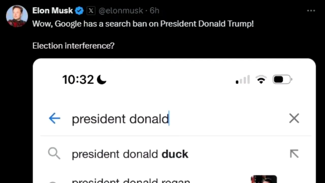 Alegeri din SUA: Musk acuză Google de sabotaj
