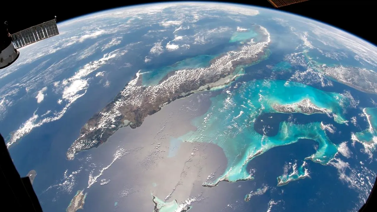 VIDEO | Apa de vis din Caraibe, văzută prin ochii astronauţilor de pe Staţia Spaţială Internaţională