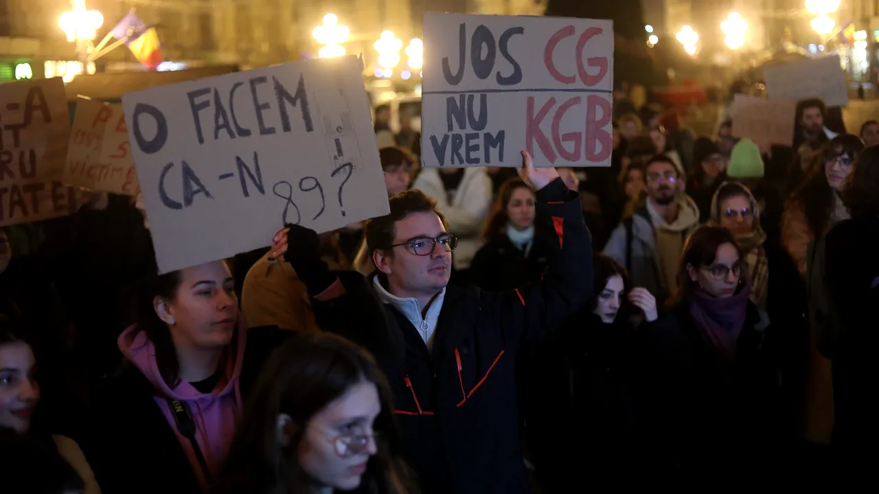 A treia seară de proteste naţionale împotriva lui Călin Georgescu
