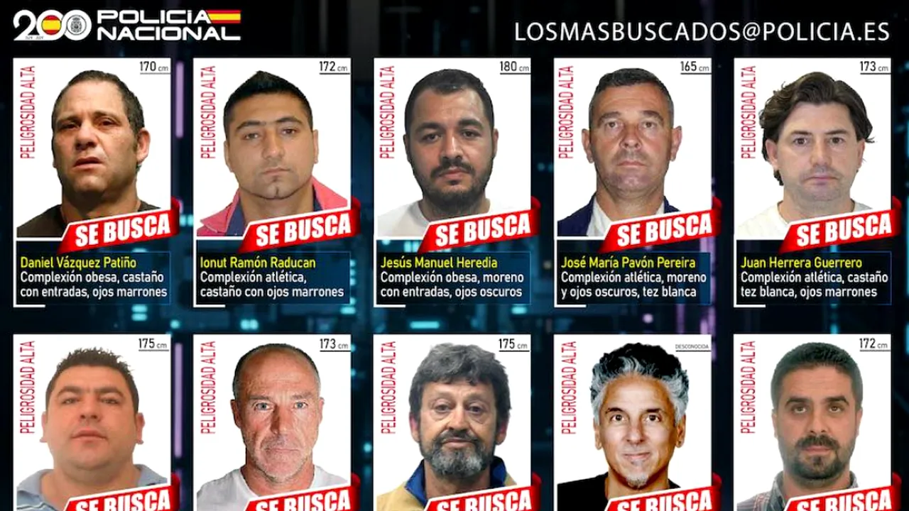 Un român pe lista celor mai căutați infractori din Spania: Ionuț Răducan, fugar extrem de periculos