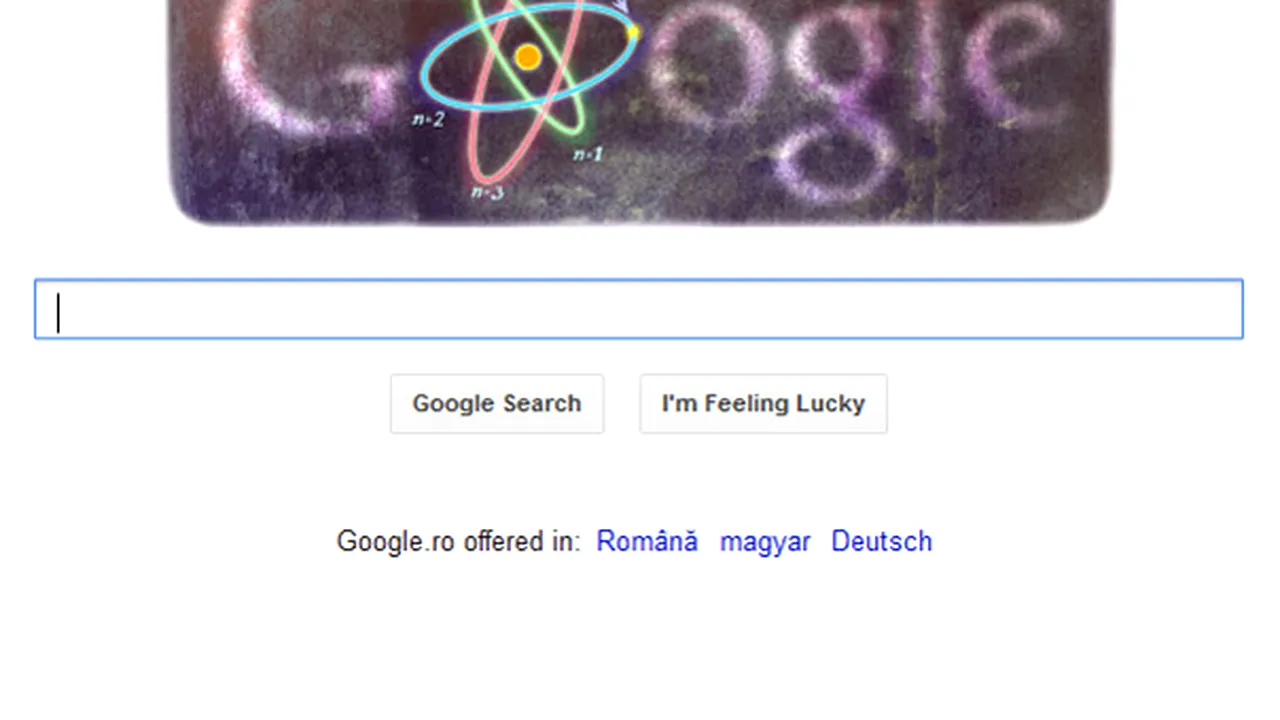 GOOGLE sărbătoreşte 127 de ani de la naşterea laureatului premiului Nobel pentru fizică Niels Bohr