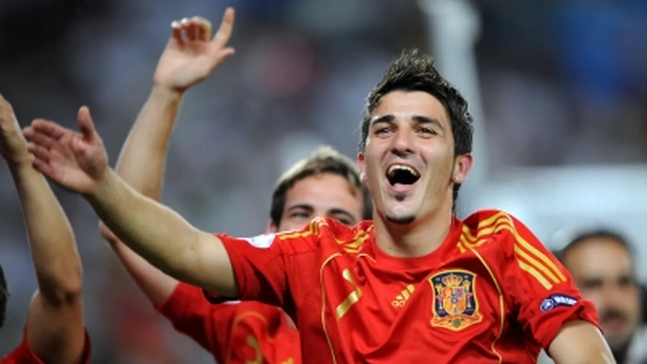 Atacantul spaniol David Villa, golgheterul Euro-2008