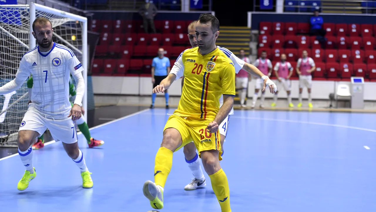 Naţionala de futsal a României învinsă categoric de Bosnia-Herţegovina. Tricolorii au pierdut dubla manşă cu scorul general de 8 la 2