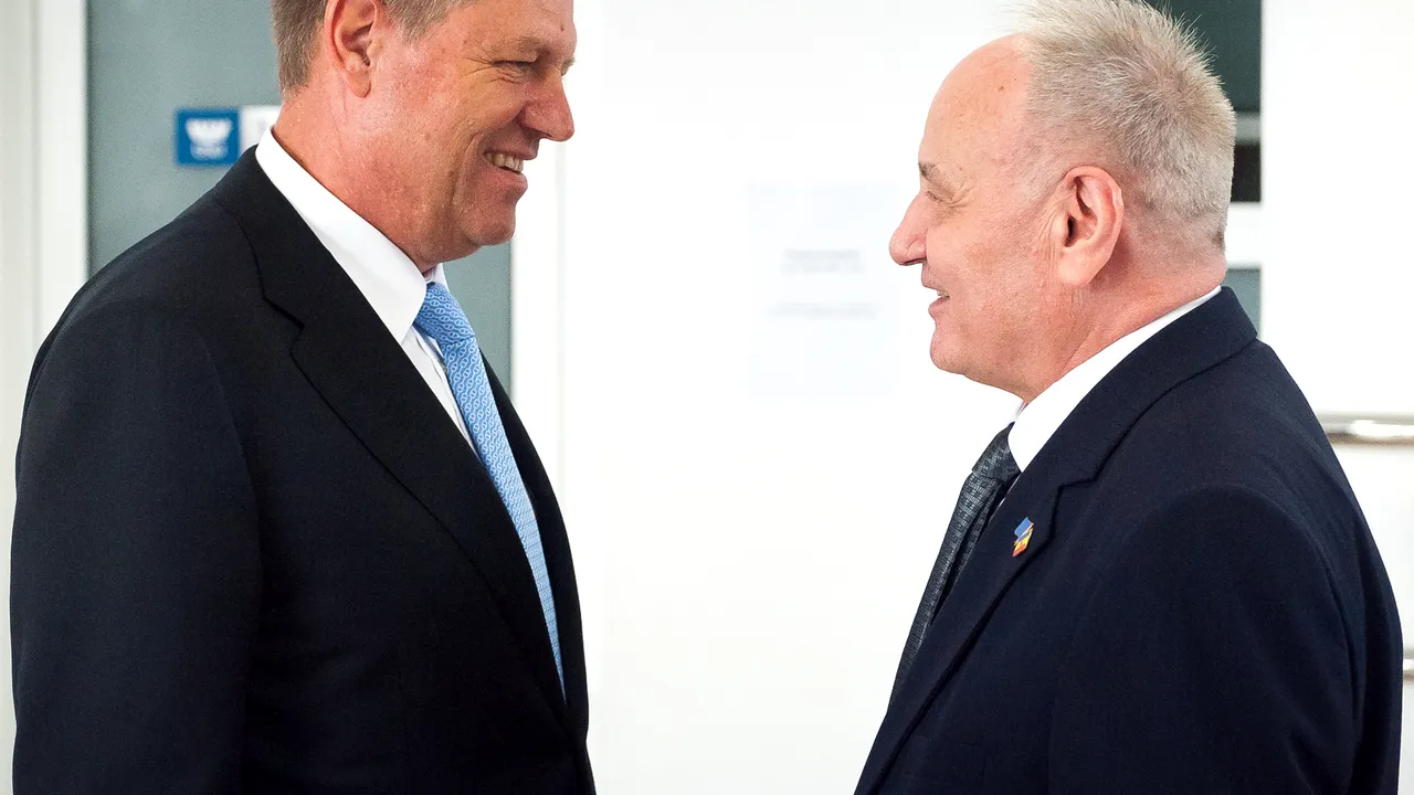Preşedintele Klaus Iohannis l-a primit, la Suceava, pe Nicolae Timofti - FOTO