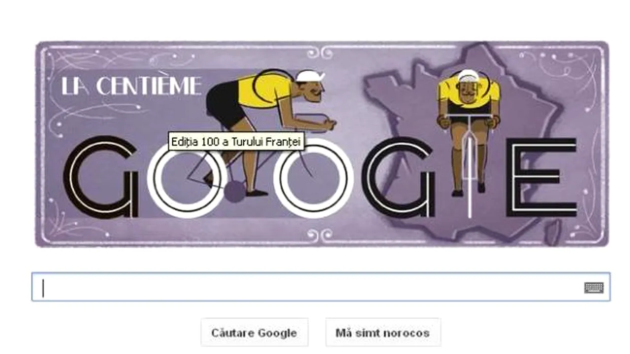 GOOGLE marchează începutul Turului Franţei printr-un logo special