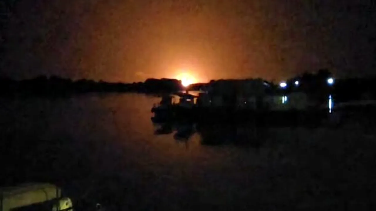 Drone attack in Ukraine, near the river border with Romania