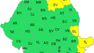 Cod galben pentru judeţele Botoşani, Galaţi, Suceava, Constanţa şi Tulcea