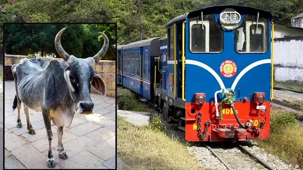Tragedie suprarealistă în India: o vaca lovită şi aruncată 30 de metri de un tren a ucis un bătrân de 82 de ani