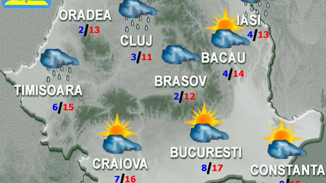 PROGNOZA METEO: Cum va fi vremea în weekend, în ţară şi la Bucureşti