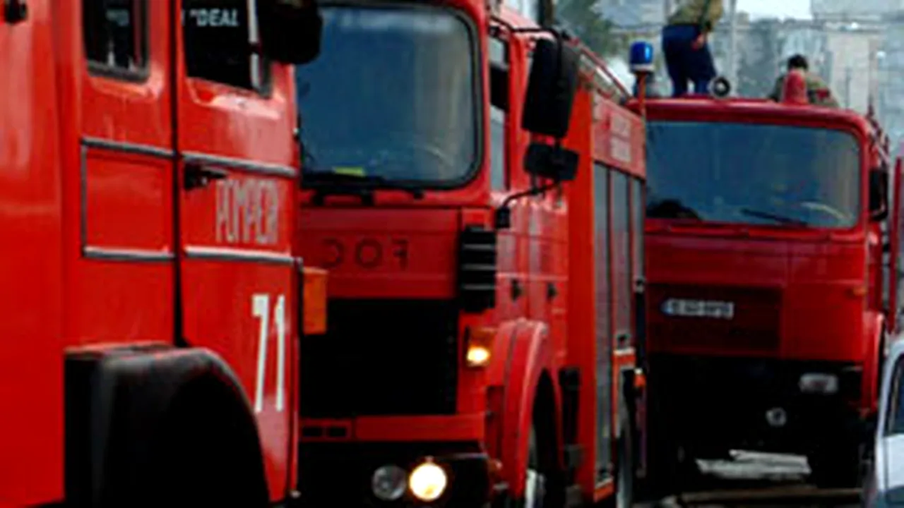 Incendiu într-un bloc din Capitală