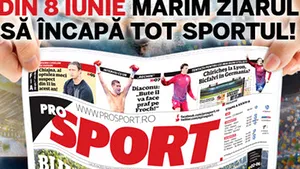 ProSport este relansat, vineri, în format broadsheet, la acelaşi preţ