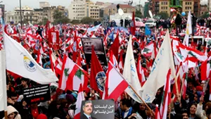 Beirut: Zeci de mii de persoane participă la mitingul organizat în memoria lui Hariri
