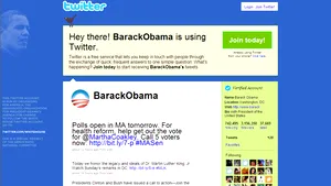 Barack Obama a publicat primul său mesaj pe Twitter