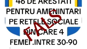 Fake-news distribuit în mediul online privind reținerea unor instigatori