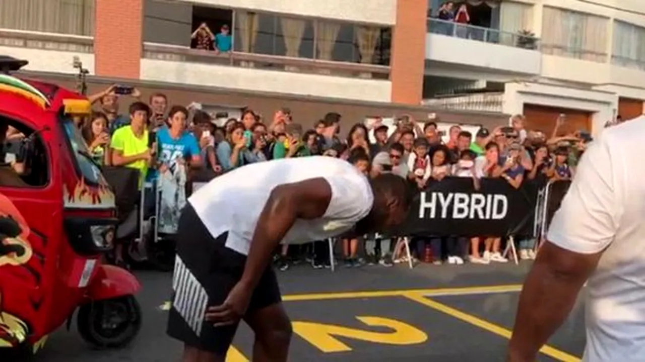 Usain Bolt vs. Motortaxi. Pariul pus de spectatori la o întrecere la care a participat cel mai bun sprinter din istorie