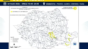 INHGA: Cod Galben de viituri și posibile inundații locale în cinci județe
