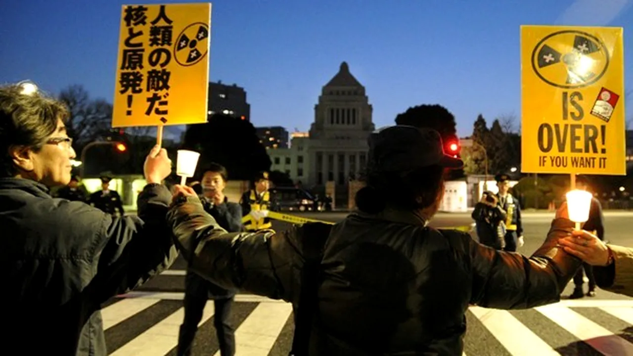 Miting împotriva energiei nucleare la Tokyo, cu ocazia comemorării accidentului de la Fukushima