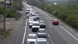 FOTO. TRAFIC aglomerat pe DN1: Se circulă în coloană/ Porturile Constanţa Nord, Constanţa Sud-Agigea şi Midia, ÎNCHISE din cauza ceţii