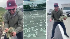 Nebunie pe o autostradă din America. O furgonetă a pierdut pe traseu mii de bancnote. Zeci de şoferi au blocat carosabilul