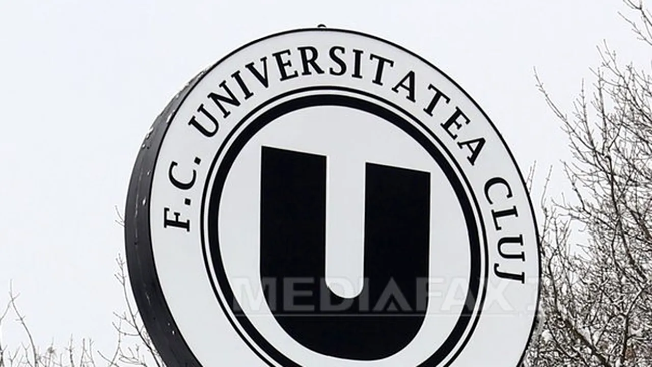 1.000 de fani urmăresc meciul U Cluj - CS Turnu Severin proiectat pe zidurile Cluj Arena