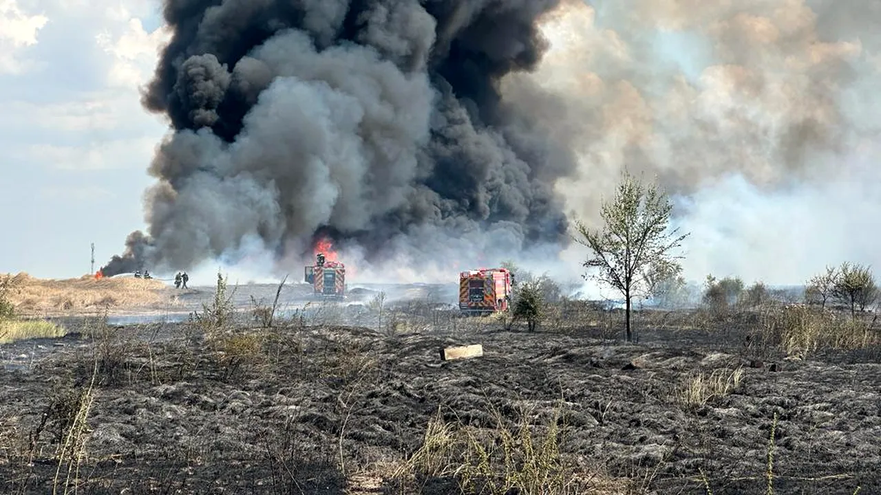 ANM, despre incendiul din Bragadiru: Norul de fum se duce către sud, îndepărtându-se de Bucureşti