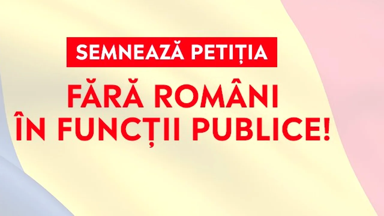 Propunerea „Fără Români în Funcţii Publice” a avut ecou în societatea românească. Câţi dintre respondenţii sondajului sunt de acord cu petiţia