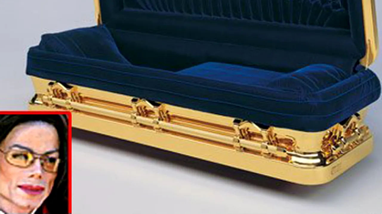 Sicriu din bronz placat cu aur pentru Michael Jackson