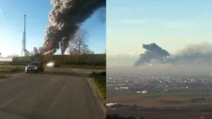 Explozie puternică la o rafinărie din nordul Italiei: Flăcările, vizibile de la câţiva kilometri/ O persoană a fost rănită- FOTO, VIDEO