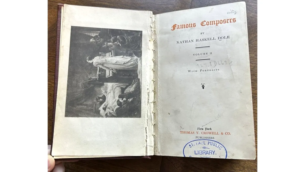 O carte împrumutată de la o bibliotecă din SUA, în urmă cu mai bine de 100 de ani, a fost returnată