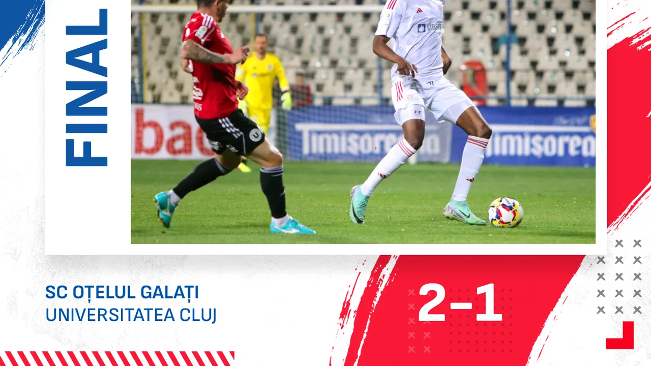 Oţelul Galaţi s-a calificat în finala Cupei României, datorită unui autogol al lui Chipciu