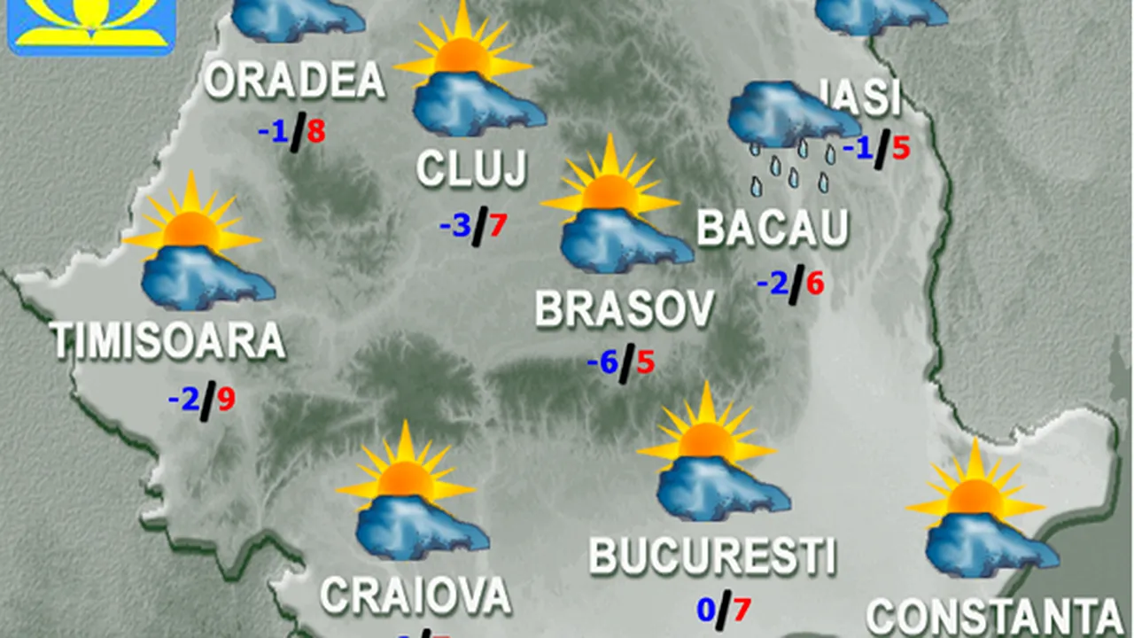 PROGNOZA METEO: Temperaturi scăzute şi ninsori. Cum va fi vremea în week-end