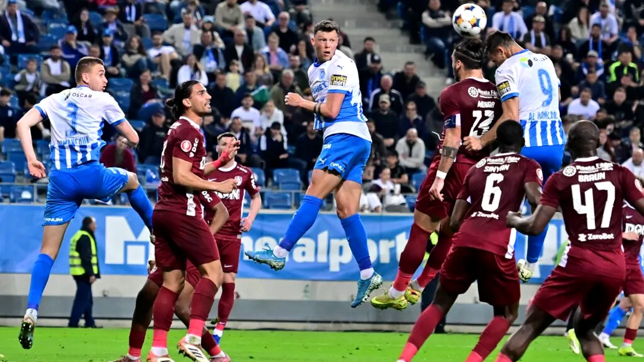 Universitatea Craiova învinge pe CFR Cluj și rămâne la egalitate cu Universitatea Cluj în fruntea clasamentului din Superliga