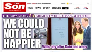 Naşterea bebeluşului regal: The Sun şi-a schimbat logoul. Cum au marcat ziarele britanice naşterea fiului prinţului William