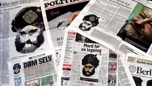 Carte conţinând caricaturile lui Mahomed publicate într-un cotidian, pusă în vânzare în Danemarca