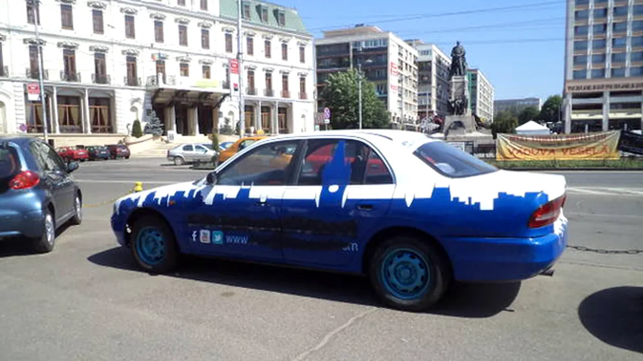 Un autoturism folosit în campania lui Tudor Ciuhodaru, vandalizat de persoane necunoscute - FOTO