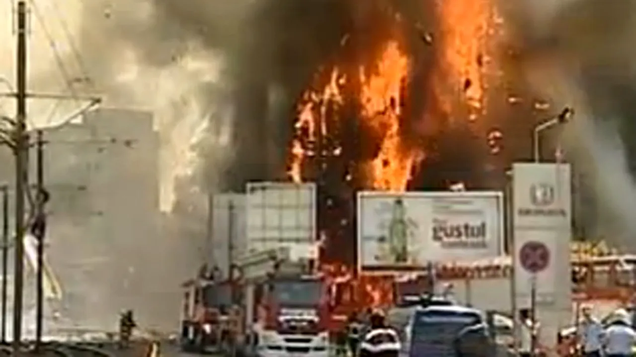 Incendiu puternic la o clădire de birouri din sectorul 6. Imobilul aparţine unui om de afaceri de origine irakiană - VIDEO, FOTO