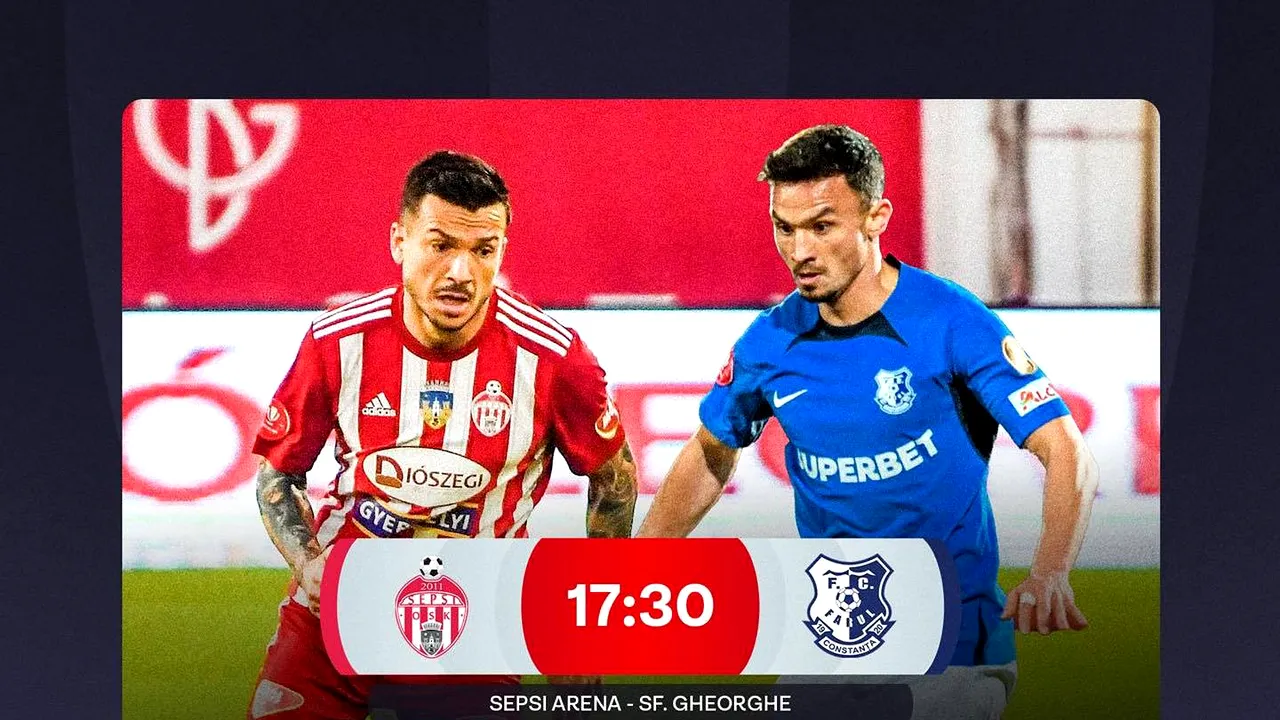 U Cluj – FCSB şi Sepsi OSK – Farul, partidele de luni din Superligă