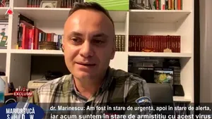 Dr. Adrian Marinescu, la ”Marius Tucă Show”: Va exista un al doilea val de coronavirus în toamnă, cu intensitate mai mică. Revenirea va dura mai mult decât pandemia 