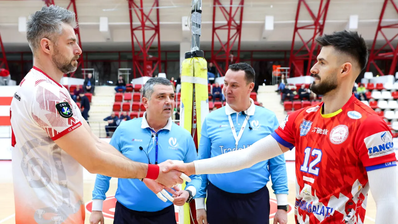 Dinamo București și Arcada Galați se înfruntă în primul meci al finalei Diviziei A1 la volei masculin