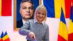 Deputata AUR Lidia Vadim Tudor, gest provocator pe rețelele sociale: apare tăind un tort cu steagul Ungariei. În fundal, Viktor Orbán „plânge” într-o fotografie editată