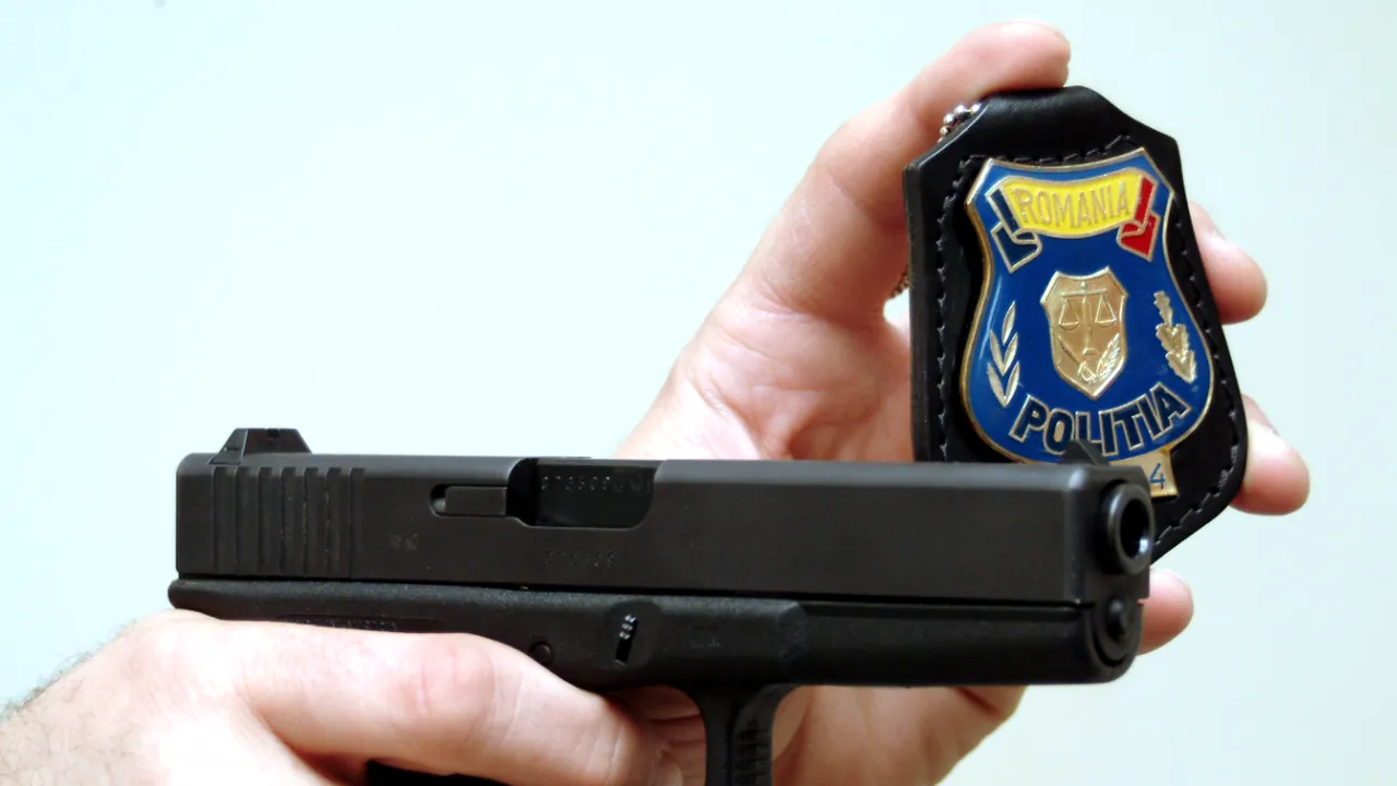 Focuri de armă în Arad. Hoţi surprinşi că furau combustibil din camioane parcate