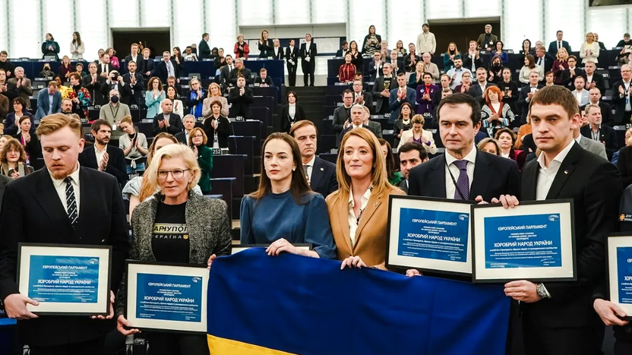 Poporul ucrainean a primit cel mai important premiu al UE pentru drepturile omului