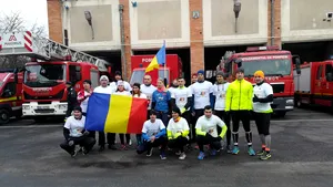 Zeci de militari şi sportivi din Galaţi şi Brăila au alergat pentru un pompier bolnav de cancer | GALERIE FOTO, VIDEO
