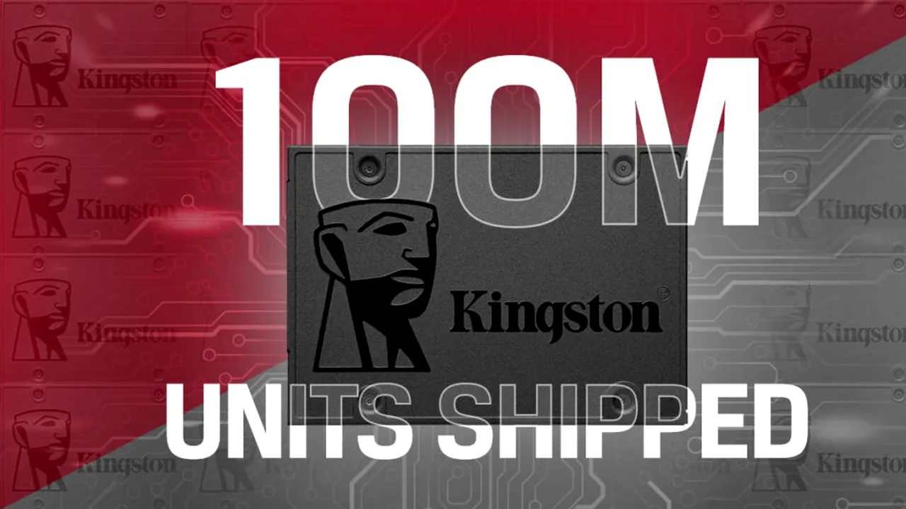 Kingston marchează un prag important: peste 100 de milioane de SSD-uri SATA A400 livrate la nivel global