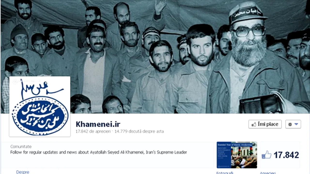 O pagină Facebook dedicată liderului suprem iranian a atras peste 16.600 de navigatori pe Internet