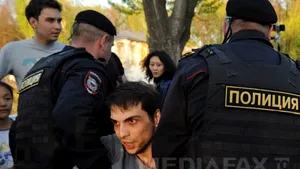 Arestări în timpul unei adunări anti-Putin de la Moscova - FOTO